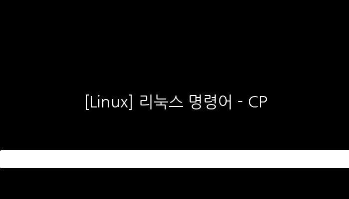 [Linux] 리눅스 명령어 - CP