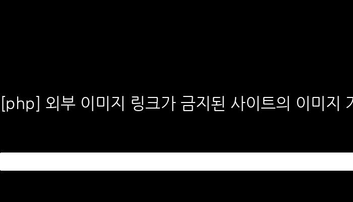 [php] 외부 이미지 링크가 금지된 사이트의 이미지 가져 오기